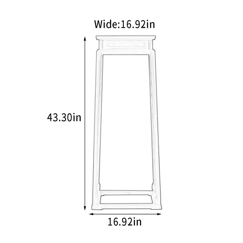 Solid Wood Plant Stand with Rounded Edges