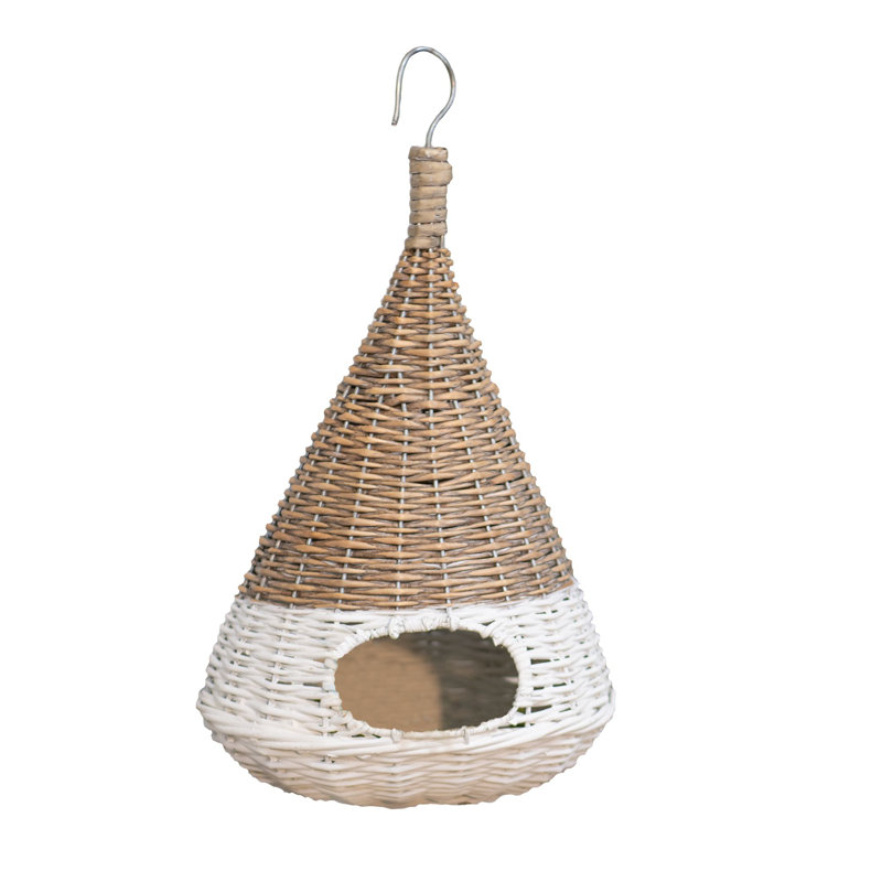 Maison d'oiseaux blanche 14 po