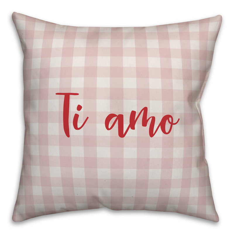 Plaid Throw Pillow, Throw Pillow, Pink/Red
