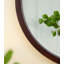 Miroir mural 20 "x 20" avec cadre en bois et finition noyer