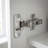3 Door Wardrobe Closet with Hanging Rod and Shelves, Elegant Bedroom Armoire with Organized Storage Design
