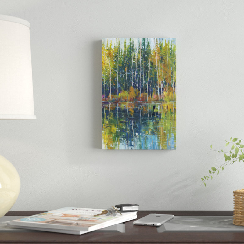 «Pine Reflection I» par Timothy O 'Toole, reproduction d'art sur toile, H 12 po x l 8 po, Toile tendue