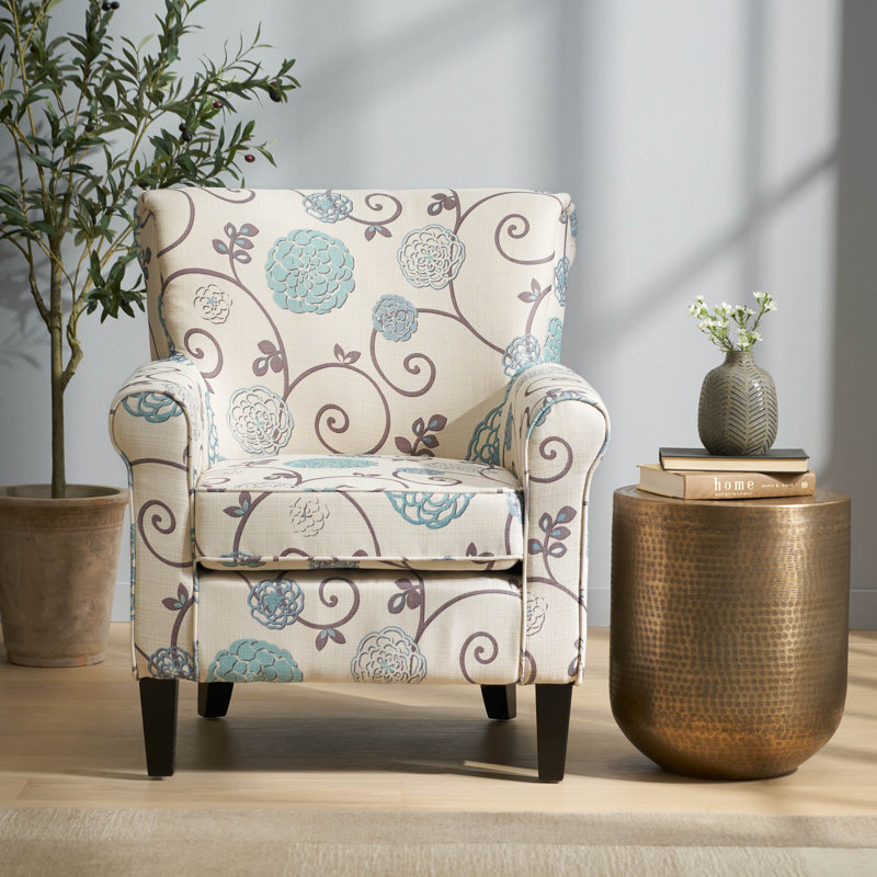 Fauteuil club moderne Macomber pouvant servir de fauteuil d'appoint, de fauteuil de chambre ou de fauteuil de lecture