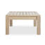 Table basse en bois d'eucalyptus brossé