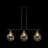 Aurevra 3-Light Dining Pendant with Clear Globe Bubble Glass Shades