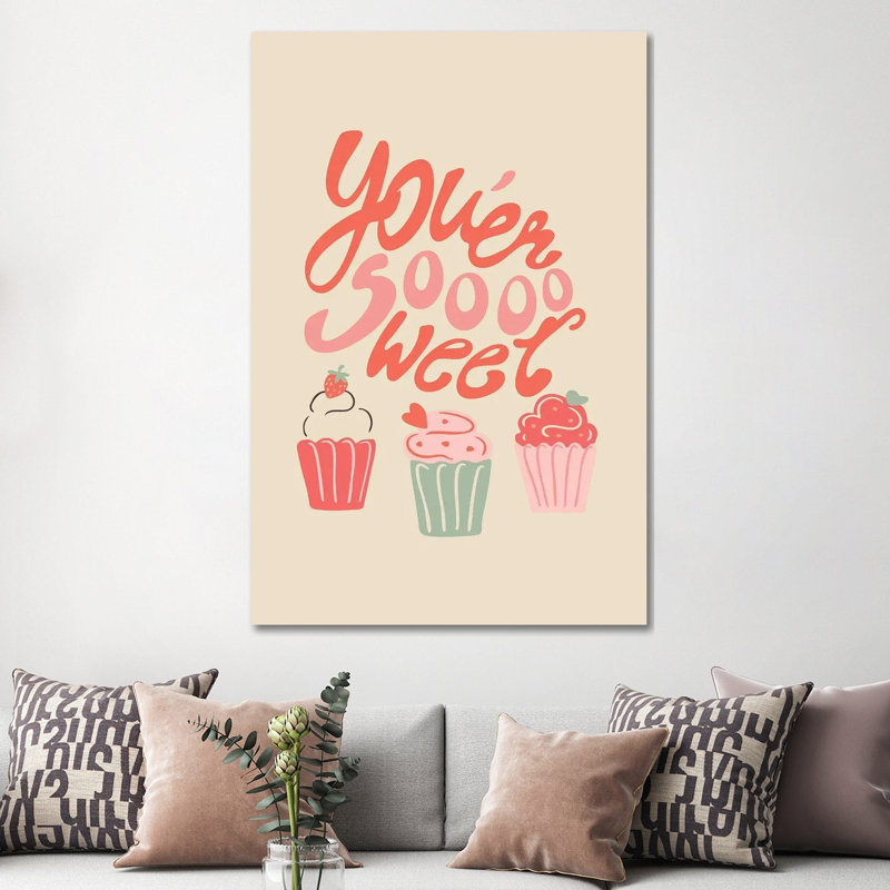Soooo Sweet Cupcakes 1 Piece Wall Art on Canvas, 152.4 cm H x  101.6 cm W  x  3.175 cm D, Does Not Apply