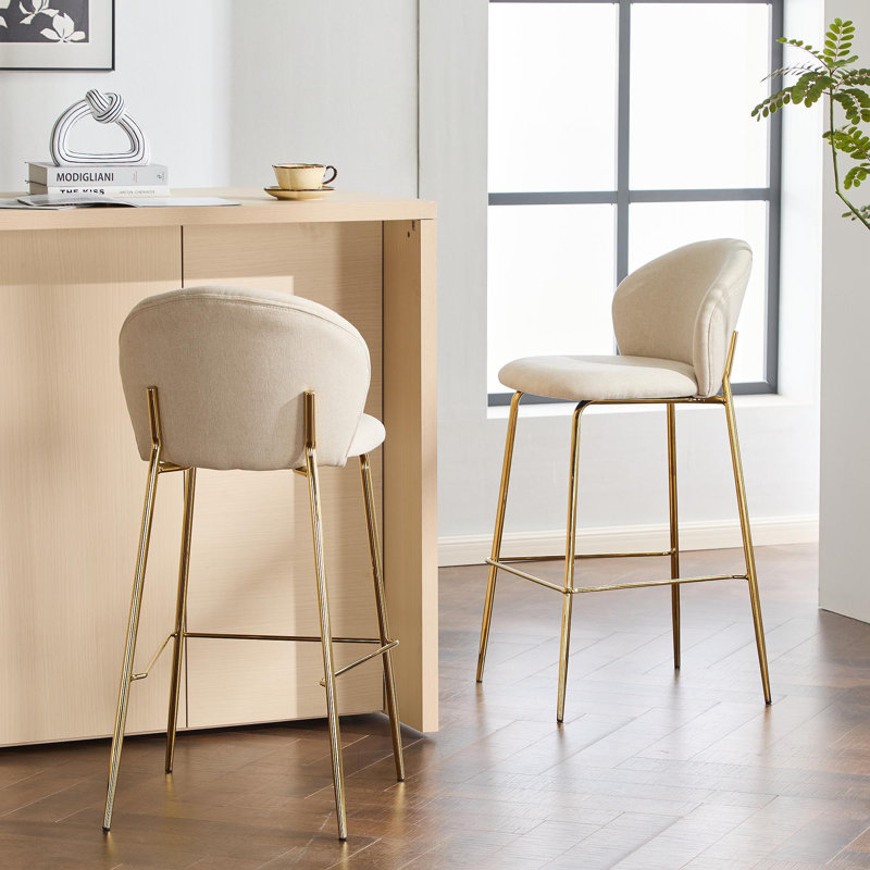 Tabouret de bar d'intérieur rembourré Kira