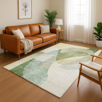 Premium Machine Washable Mayfield AMF2057 Abstract Rug