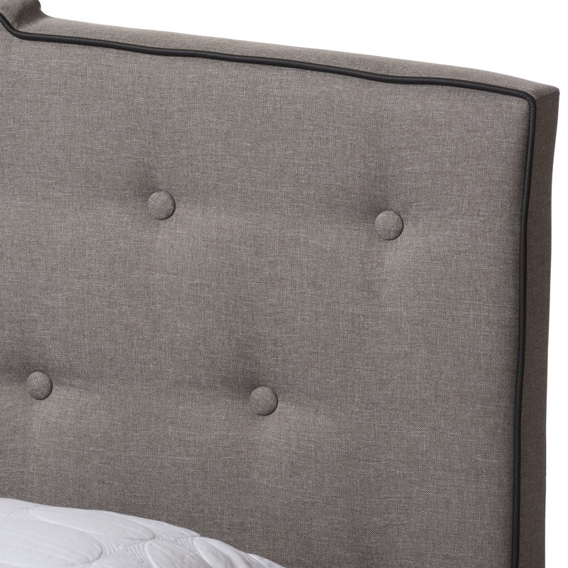 Gandert Upholstered Standard Bed, Beige, Queen