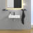 21" x 12" White Ceramic Rectangular Wall Mount Bathroom Sink, Floating Sink with Single Faucet Hole & Overflow, 1.75" Drain, 5" Height, for Compact Bathrooms