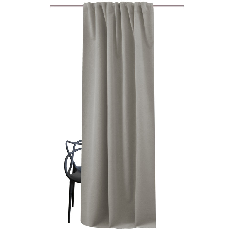 Srika Blackout Curtain Single Panel, in Grey
