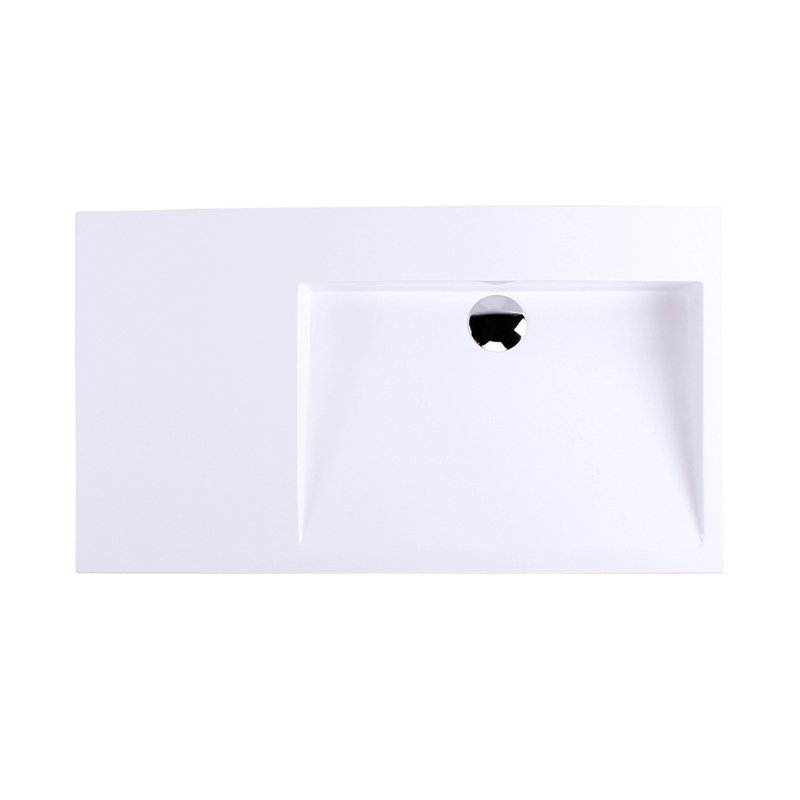 Luce 32'' L Bathroom Sink, Gloss White, Single