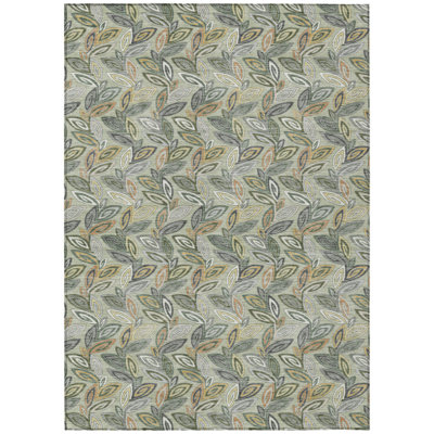 Machine Washable Indoor/Outdoor Chantille ACN2557 Botanical Rug