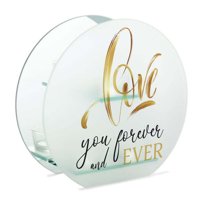 Photophore en verre 7 "avec bougie incluse