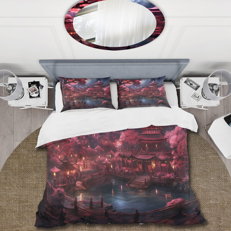 Ensemble de housse de couette en microfibre / polyester Japon Land Of The Samurai III Bedding