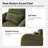 Fidele 33"W Modern Upholstered Armchair with Lumbar Support Pillow-496915685