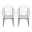 Ensemble de 2 chaises d'extérieur en osier NUSA PATIO-130634685