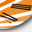 Horloge murale moderne Minimalist Bright Shining Orange Sun Rays II-60328473
