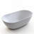 57 inch Matte White Solid Surface Freestanding Soaking Bathtub with Overflow and Pop-up Drain