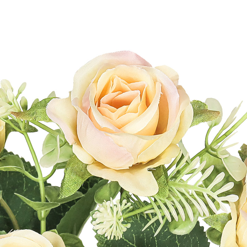 Bouquet de petites fleurs artificielles, Ivoire champagne