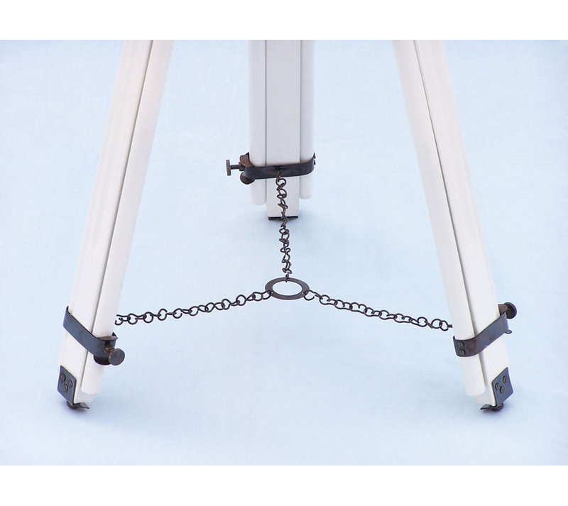 Télescope réfractaire Griffith Astro, Cuir noir / blanc