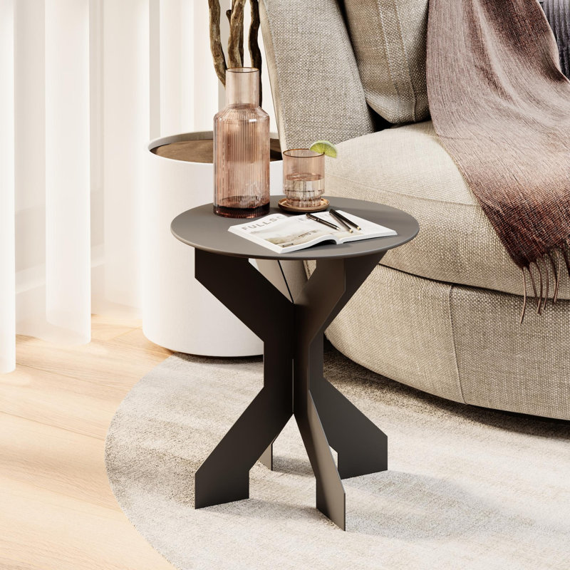 Modern Side Table Solid Metal