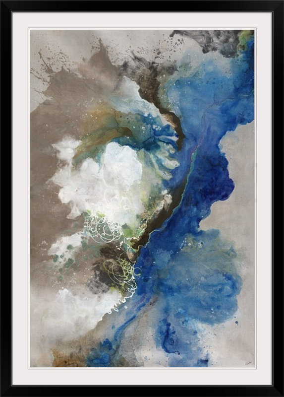 «Granite Tide» Mallon, reproduction d'art de Frostburg, H 32 po x l 24 po x P 1 po, Cadre noir