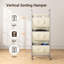 120L Vertical Rolling Laundry Hamper With Removable Bags, 3 Section Laundry Baskets With Wheels, Space-Saving 3 Tier Laundry Sorter For Small Spaces, Dorm, Bedroom, Bathroom, Laundry Room