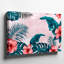Toile une scène tropicale éclatante avec des fleurs d'hibiscus luxuriantes dans un art mural-24426180