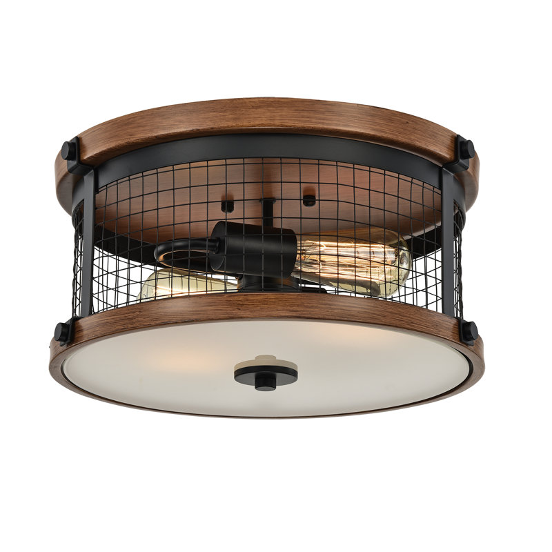 Plafonnier encastré cylindrique unique / remarquable à 2 lumières de 14 po