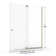Cantour 32'' - 36'' W x 76'' H Pivot Frameless Shower Door with Clear Glass