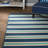 Triplehorn Machine Woven Striped Indoor Outdoor Area Rug-511349475