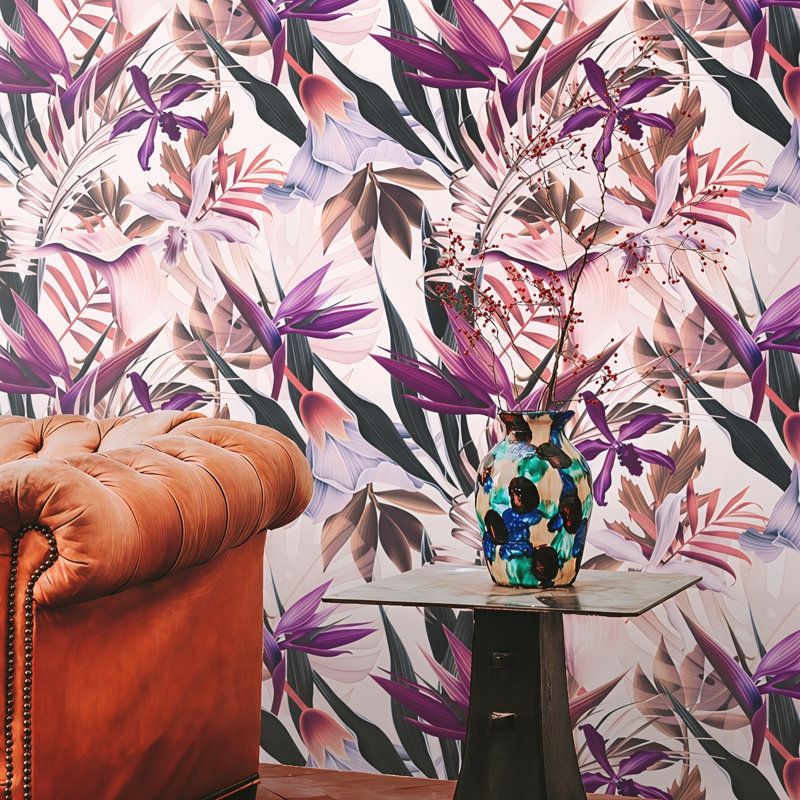 Exotic Tropical Hawaiian Pink Wallpaper