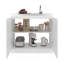 Lavabo autoportant Salento, armoire à deux portes, deux tablettes, blanc-130373547