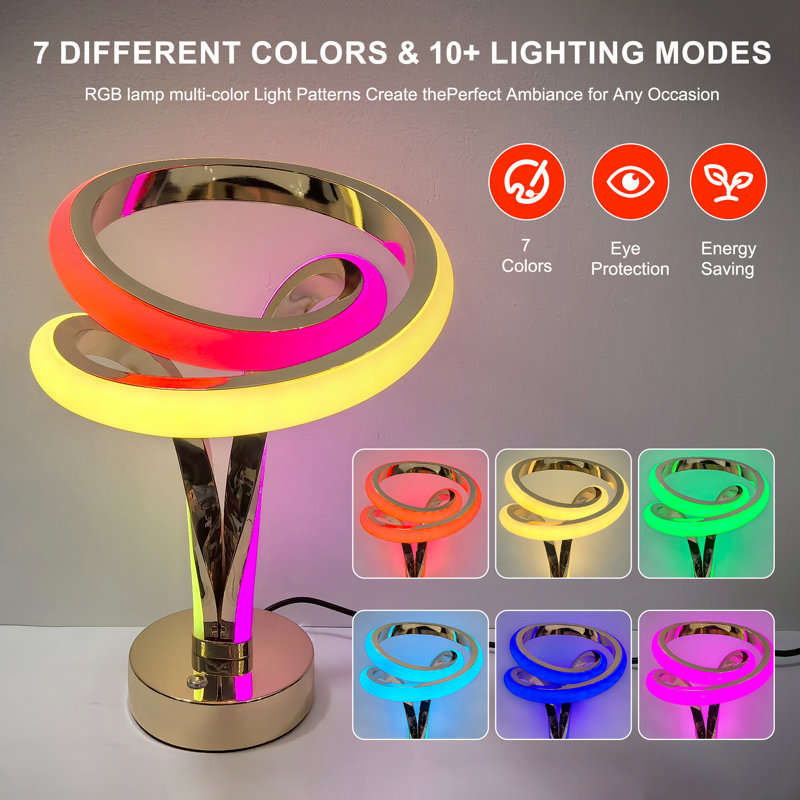 Irbin 28.5cm Gold RGB LED Novelty Table Lamp