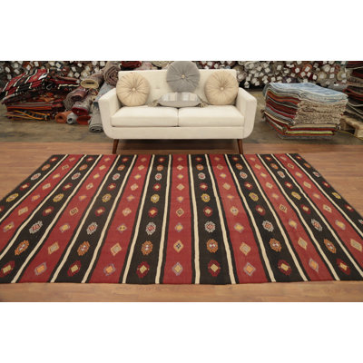 Vegetable Dye Kilim Turkish Area Rug 6x9