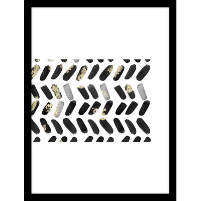 " Ridge Chain Black 3 " Painting Print
