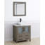 Ensemble de meuble-lavabo simple avec miroir -116868046-106870680