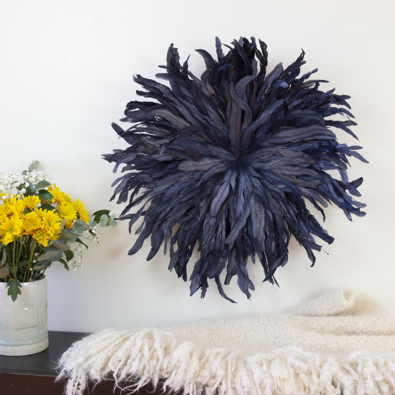 Handmade Glam Wall Decor, Black Pearl, 26" H x 26" W x 3" D