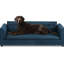 Tapis en lin foncé foncé avec accoudoirs, adapté aux grands chiens de taille moyenne