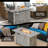 43 Inch Propane Fire Pit Table, 50,000 BTU Gray Outdoor Fireplace with Removable Lid