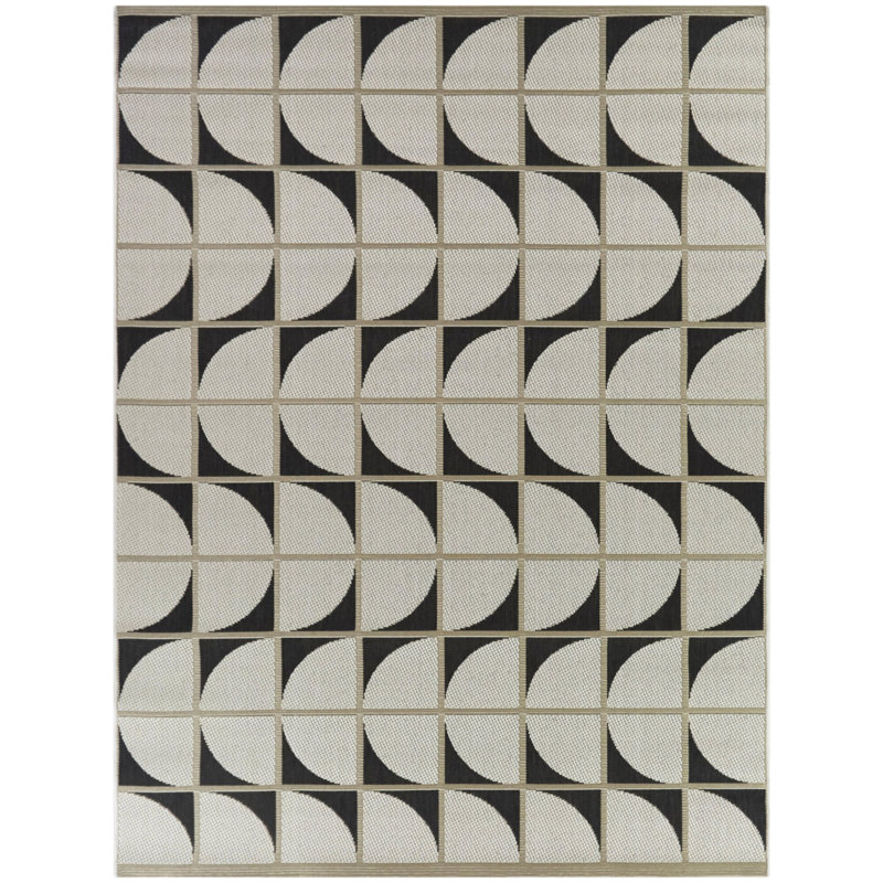 Geometric Indoor / Outdoor Rug, Rectangle 5'3" x 7'