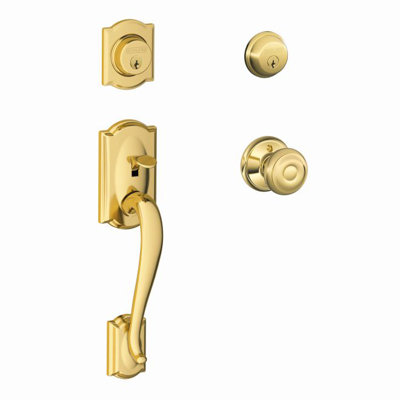 Georgian Handleset with Double Cylinder Deadbolt and Callington Door and Rosette
