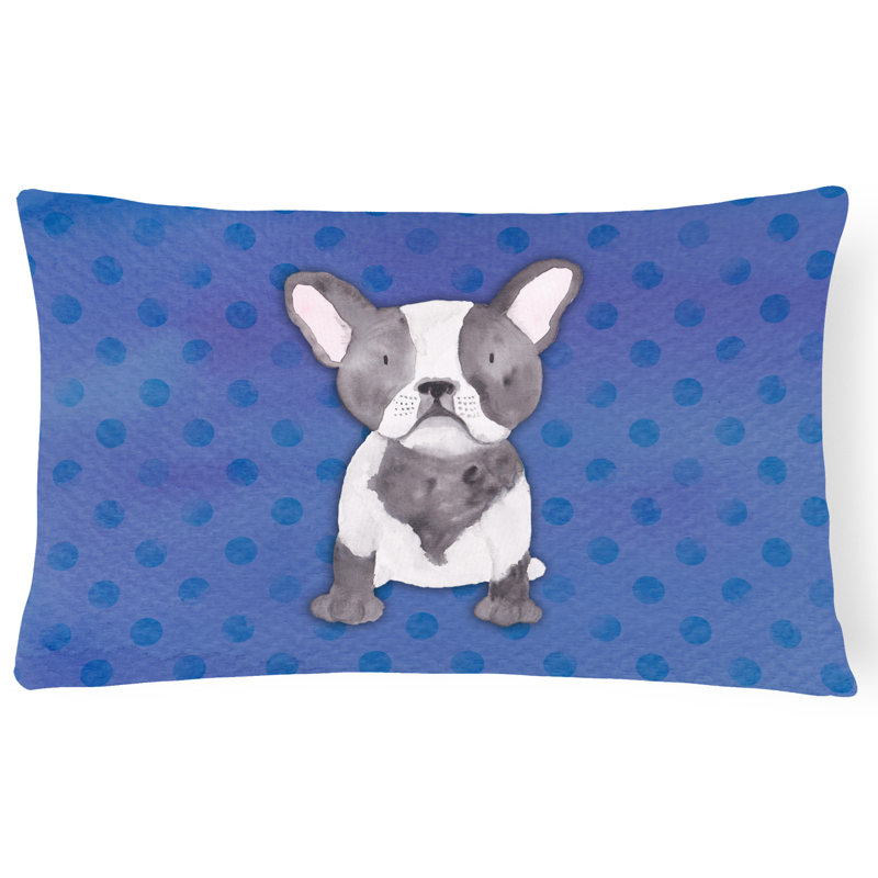Coussin lombaire en aquarelle french bouledogue