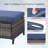 Koba 2-Person Wicker Swivel Rocker Patio Set with Ottomans and Cushions-1402727374-1402727375