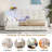 Upholstered Daybed With 2 Drawers, Charging Station, Led Lights, Storage Headboard And Checkered Button Decoration-622111768