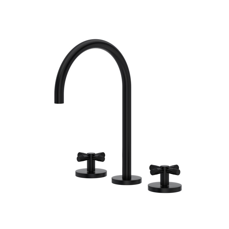 Amahle Widespread Lavatory Faucet With C-Spout, Matte Black