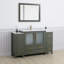 Ensemble de meuble-lavabo autoportant 60 po avec plateau en céramique et miroir assorti Brescia-107174018