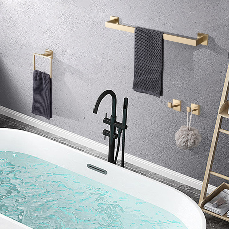 10 - Piece Bathroom Hardware Set, Brushed Gold