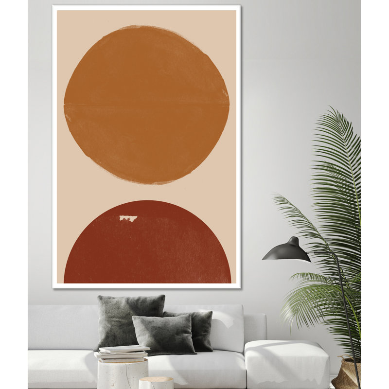 «Burn Orange Composition», reproduction d'art sur toile géante, H 72 po x l 48 po